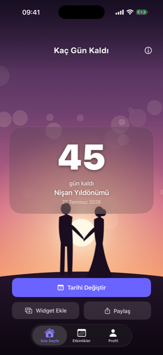 Kairos ana ekranı: 45 gün kaldı, Nişan Yıldönümü