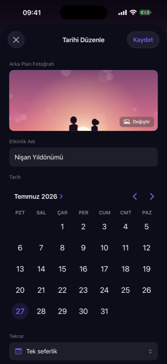 Kairos etkinlik düzenleme